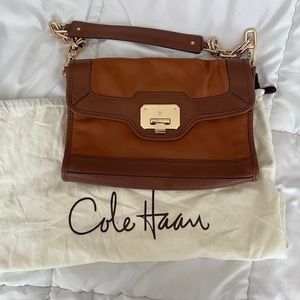 Like New Cole Haan Shoulder clutch brown leather